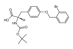 Nα-t-butyloxycarbonyl-O-(2-bromobenzyl)-L-tyrosine结构式