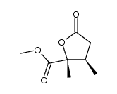 (2R-trans)-tetrahydro-2,3-dimethyl-5-oxo-2-furancarboxylic acid methyl ester结构式