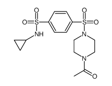 Piperazine, 1-acetyl-4-[[4-[(cyclopropylamino)sulfonyl]phenyl]sulfonyl]- (9CI)结构式