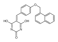 5-[[4-(naphthalen-1-ylmethoxy)phenyl]methylidene]-1,3-diazinane-2,4,6-trione结构式