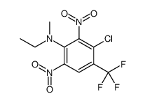 3-chloro-N-ethyl-N-methyl-2,6-dinitro-4-(trifluoromethyl)aniline结构式