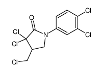 3,3-dichloro-4-(chloromethyl)-1-(3,4-dichlorophenyl)pyrrolidin-2-one结构式