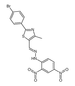 2-(4-bromo-phenyl)-4-methyl-thiazole-5-carbaldehyde (2,4-dinitro-phenyl)-hydrazone Structure