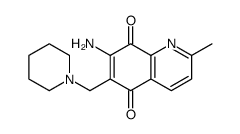 7-amino-2-methyl-6-(piperidin-1-ylmethyl)quinoline-5,8-dione Structure