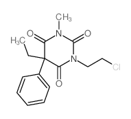 1-(2-chloroethyl)-5-ethyl-3-methyl-5-phenyl-1,3-diazinane-2,4,6-trione structure