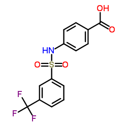 4-(([3-(TRIFLUOROMETHYL)PHENYL]SULFONYL)AMINO)BENZOIC ACID结构式