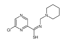 6-chloro-N-(piperidin-1-ylmethyl)pyrazine-2-carbothioamide Structure