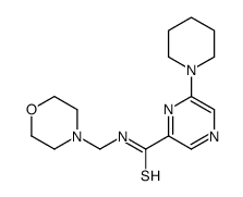 N-(morpholin-4-ylmethyl)-6-piperidin-1-ylpyrazine-2-carbothioamide Structure