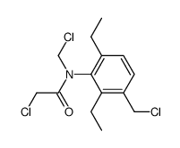 N-Chloromethyl-2,6-diethyl-3-chloromethyl-α-chloroacetanilide结构式