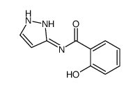 2-hydroxy-N-(1H-pyrazol-5-yl)benzamide结构式