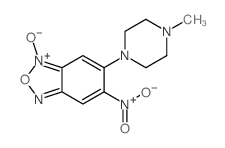 2,1,3-Benzoxadiazole,5-(4-methyl-1-piperazinyl)-6-nitro-, 3-oxide Structure