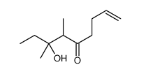 7-hydroxy-6,7-dimethylnon-1-en-5-one Structure