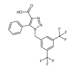 1-(3,5-bis-trifluoromethyl-benzyl)-5-phenyl-1H-[1,2,3]triazole-4-carboxylic acid Structure