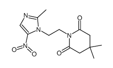 4,4-dimethyl-1-[2-(2-methyl-5-nitro-imidazol-1-yl)-ethyl]-piperidine-2,6-dione结构式