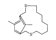 16,18-dimethyl-3,12-dithiabicyclo[12.3.1]octadeca-1(17),14(18),15-triene结构式