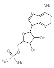 Adenosine,5'-phosphorodiamidate (9CI) structure
