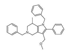 1,5-dibenzyl-3-methoxymethyl-7-methyl-2-phenyl-4,5,6,7-tetrahydro-1H-pyrrolo[3,2-c]pyridine结构式