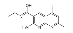 2-amino-N-ethyl-5,7-dimethyl-1,8-naphthyridine-3-carboxamide结构式