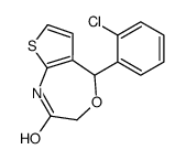 5-(2-chlorophenyl)-1,5-dihydrothieno[2,3-e][1,4]oxazepin-2-one结构式