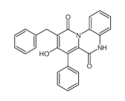 9-benzyl-8-hydroxy-7-phenyl-5H-pyrido[1,2-a]quinoxaline-6,10-dione结构式