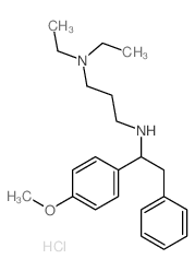 1,3-Propanediamine,N1,N1-diethyl-N3-[1-(4-methoxyphenyl)-2-phenylethyl]-, hydrochloride (1:2) structure