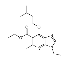 3-ethyl-5-methyl-7-(3-methyl-butoxy)-3H-imidazo[4,5-b]pyridine-6-carboxylic acid ethyl ester Structure