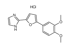 2-[5-(3,4-dimethoxyphenyl)-furan-2-yl]imidazole hydrochloride结构式