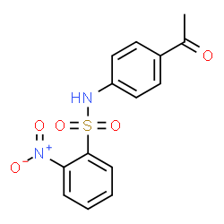 N-(4-Acetylphenyl)-2-nitrobenzenesulfonamide结构式