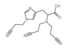 2-(bis(2-cyanoethyl)amino)-3-[1-(2-cyanoethyl)imidazol-4-yl]propanoic acid picture