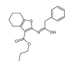 propyl 2-[(2-phenylacetyl)amino]-4,5,6,7-tetrahydro-1-benzothiophene-3-carboxylate结构式