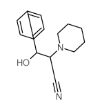 1-Piperidineacetonitrile,a-(hydroxyphenylmethyl)-结构式