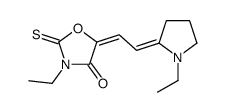 3-ethyl-5-[(1-ethyl-2-pyrrolidinylidene)ethylidene]-2-thioxooxazolidin-4-one structure