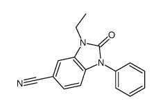 3-ethyl-2-oxo-1-phenylbenzimidazole-5-carbonitrile结构式