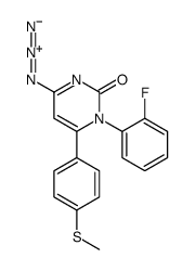 4-azido-1-(2-fluorophenyl)-6-(4-methylsulfanylphenyl)pyrimidin-2-one结构式