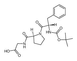 N-tert-butyloxycarbonyl-L-phenylalanyl-L-prolylglycine结构式