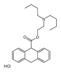 dibutyl-[2-(9,10-dihydroanthracene-9-carbonyloxy)ethyl]azanium,chloride Structure
