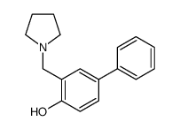 3-(1-Pyrrolidinylmethyl)biphenyl-4-ol结构式