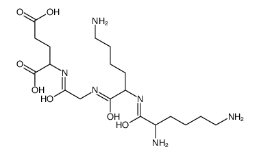 2-[[2-[[6-amino-2-(2,6-diaminohexanoylamino)hexanoyl]amino]acetyl]amino]pentanedioic acid结构式