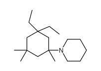 1-(3,3-diethyl-1,5,5-trimethylcyclohexyl)piperidine结构式