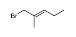 (E)-1-bromo-2-methyl-2-pentene Structure