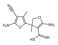 5-amino-3-(5-amino-4-cyano-3-methylfuran-2-yl)-3-methyl-2H-furan-4-carbothioamide Structure