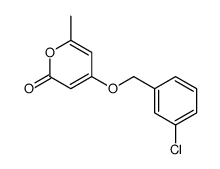 4-[(3-chlorophenyl)methoxy]-6-methylpyran-2-one Structure
