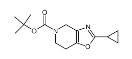 tert-butyl 2-cyclopropyl-6,7-dihydrooxazolo[4,5-c]pyridine-5(4H)-carboxylate结构式