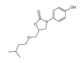 3-(4-hydroxyphenyl)-5-(3-methylbutoxymethyl)-1,3-oxazolidin-2-one结构式