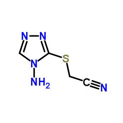 [(4-Amino-4H-1,2,4-triazol-3-yl)sulfanyl]acetonitrile structure