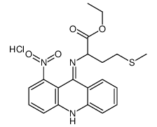 ethyl 4-methylsulfanyl-2-[(1-nitroacridin-9-yl)amino]butanoate,hydrochloride结构式