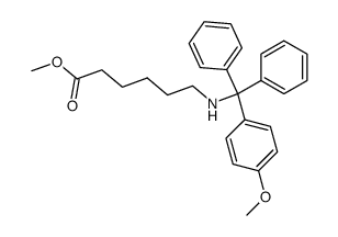 methyl 6-(((4-methoxyphenyl)diphenylmethyl)amino)hexanoate结构式