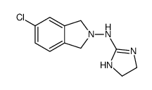 5-chloro-N-(4,5-dihydro-1H-imidazol-2-yl)-1,3-dihydroisoindol-2-amine结构式