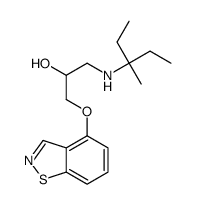 1-(3-methylpentan-3-ylamino)-3-(9-thia-8-azabicyclo[4.3.0]nona-1,3,5,7-tetraen-5-yloxy)propan-2-ol结构式