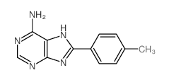 8-(4-methylphenyl)-7H-purin-6-amine结构式
